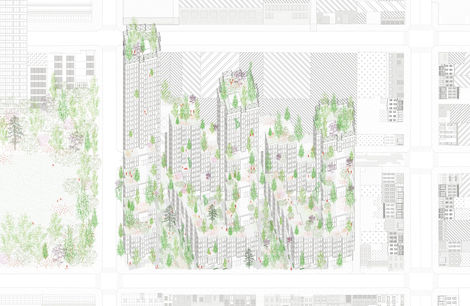 100 Babylon — Oblique Axonometric