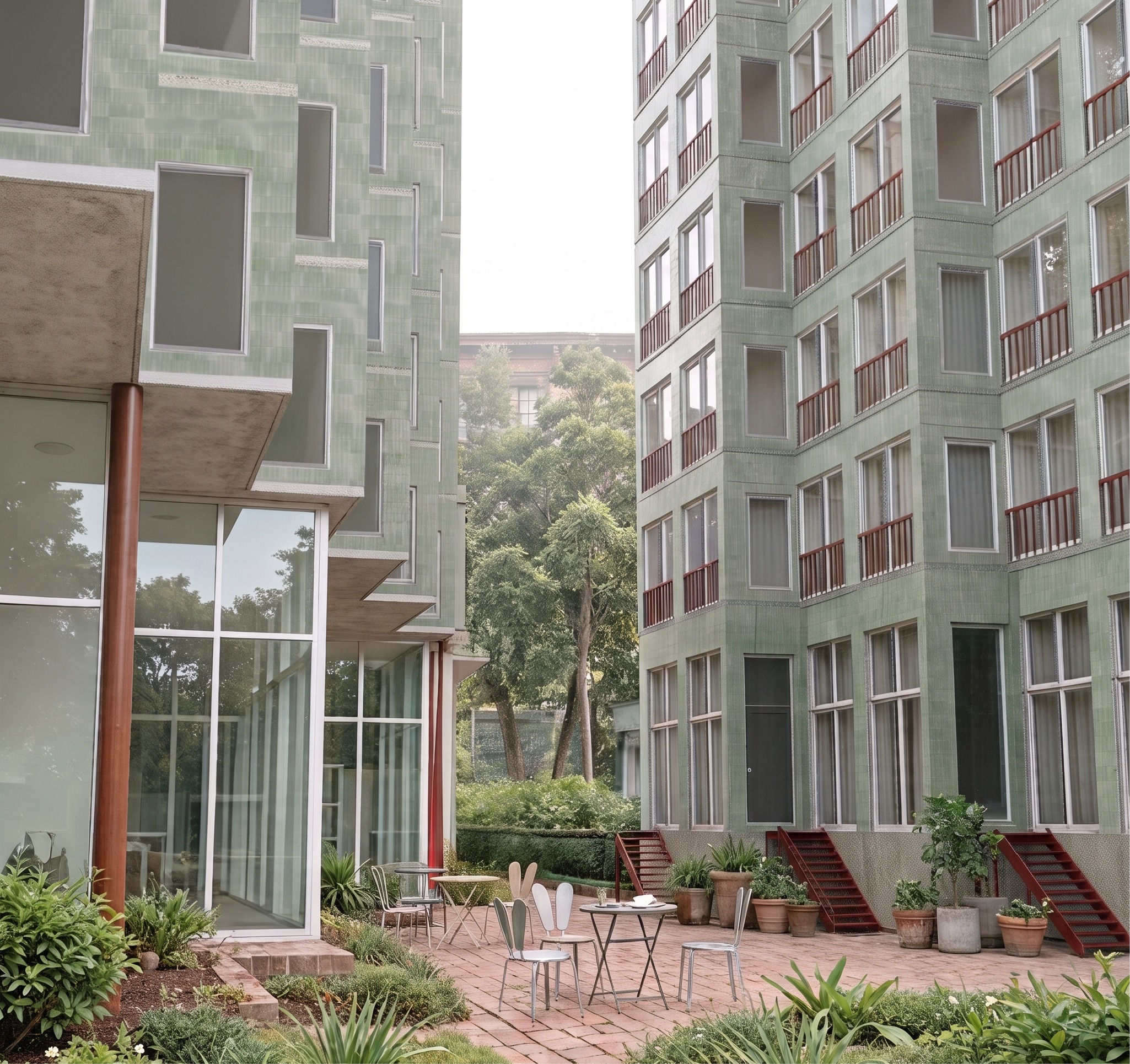 100 Babylon — Courtyard Exterior