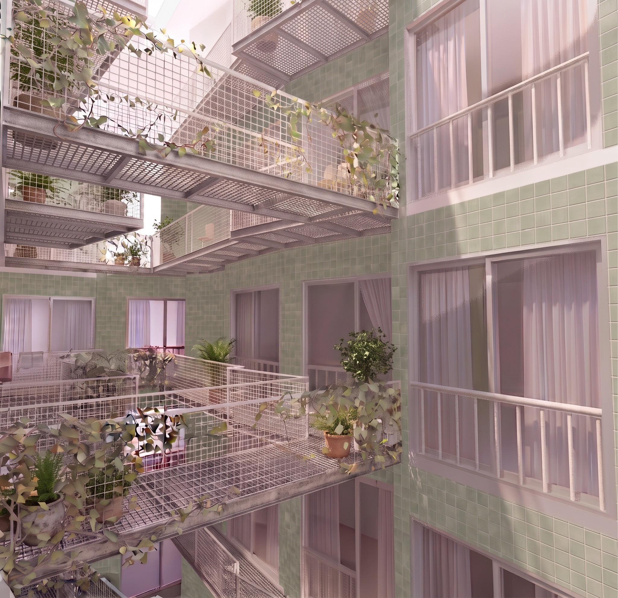 100 Babylon — Courtyard Balconies